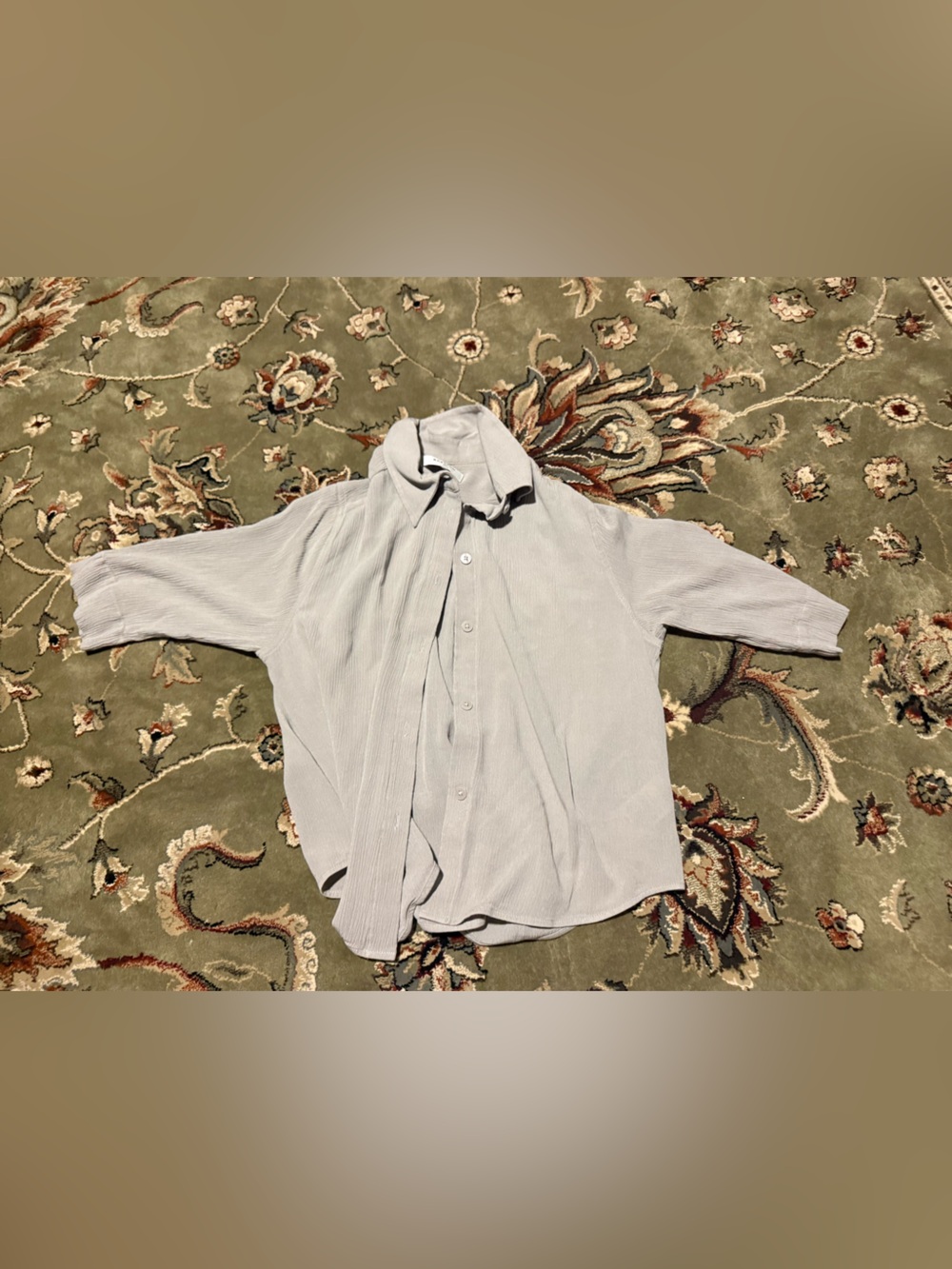 Babaton Women's Light Gray Button-Up Shirt